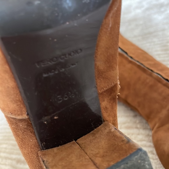 Barneys New York Brown Suede Over the Knee Boots Size 36.5 - Picture 11 of 11